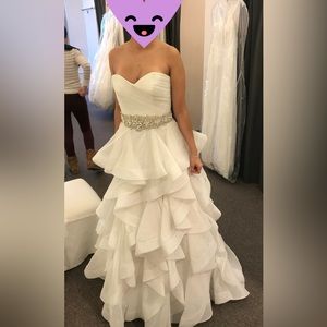 Wedding dress, fitted but never worn.